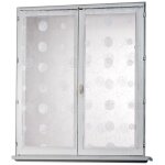Petit voilage droit en organza brod de motifs lunaires blanc 60x120 cm