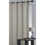 Homemaison - rideau 100 % occultant et isolant aspect velours beige 140x260 cm