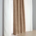 Homemaison - rideau alaska � galon fronceur isolant et 100 % occultant beige fonc� 140x240 cm
