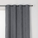 Homemaison - rideau alaska isolant et 100 % occultant gris anthracite 140x260 cm Homemaison - rideau alaska isolant et 100 % occultant gris anthracite 140x260 cm