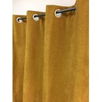 Homemaison - rideau moutarde uni phonique, isolant, thermique et occultant - 140x260cm - moutarde Homemaison - rideau moutarde uni phonique, isolant, thermique et occultant - 140x260cm - moutarde