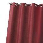 Homemaison - rideau d'ameublement 100 % occultant uni doubl bordeaux 140x260 cm