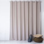 Homemaison - rideau occultant fil noir en grande largeur naturel 300x240 cm