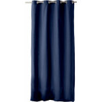 Homemaison - rideau  oeillets 135x240 cm lola 100% coton coloris bleu marine