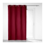 Homemaison - rideau a oeillets 140 x 260 cm 100% occultant / microfibre unie obscure bordeaux