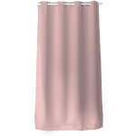 Rideau oeillets chaby 140x240 cm polyester bachette vieux rose