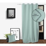 Homemaison - rideau oeillets en coton lav� 135x250 cm spirit vert eau, par soleil d'ocre