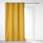 Rideau a oeillets occultant 140x260cm obscure jaune