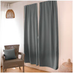 Rideau de porte occultant gris clair 90x210 cm
