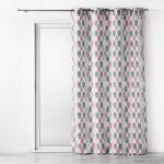 Rideau tamisant a oeillets 140 x 260 cm polyester palpito rose