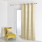 Homemaison - rideau uni en su�dine - effet daim et velours lin 140x260 cm