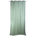 Rideau uni en lin lav vert 140x250 cm