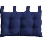 Tte de lit 70 x 45 cm lola 100% coton coloris bleu marine