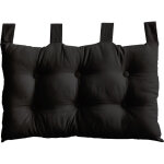Tte de lit 70 x 45 cm lola 100% coton coloris noir