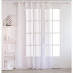Voilage grande largeur 240x240 cm sablutheo voile sabl blanc