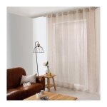 Voilage effet lin grande largeur 300x240cm - 300x240cm - naturel
