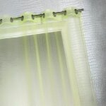 Voilage organza  fines rayures horizontales vert clair 140x240 cm