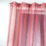 Voilage en organza multicolore tiss rouge orang 140x260 cm