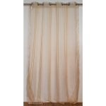 Voilage ray� - - effet moir� beige 140x240 cm