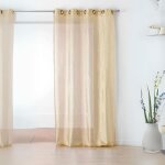 Voilage uni fluide dor� 145x240 cm
