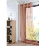 Homemaison - voilage uni et l�ger terracotta 135x260 cm