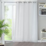 Linder - voilage uni et transparent blanc 145x350 cm