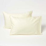 Lot de 2 taies d'oreiller enfant en coton �gyptien 330 fils jaune pastel, 40 x 60 cm - homescapes
