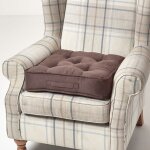 Homescapes - coussin d'assise rehausseur en sudine chocolat, 50 x 50 x 10 cm