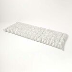 Coussin pour banc de jardin 3 places, rayures grises - homescapes
