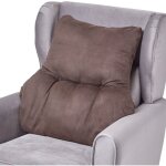 Coussin lombaire ergonomique en sudine, chocolat - homescapes