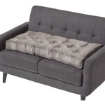 Coussin rehausseur pour canap en sudine, gris fonc - homescapes