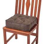 Galette de chaise coussin rehausseur en sudine chocolat, 40 x 40 x 10 cm - homescapes