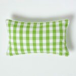 Homescapes housse de coussin � grands carreaux vichy vert, 30 x 50 cm