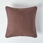 Housse de coussin uni chocolat, 30 x 30 cm - homescapes