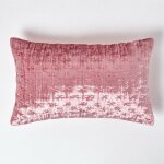 Housse de coussin en velours piqu� rose, 30 x 50 cm - homescapes