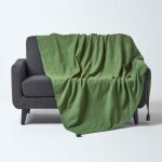 Homescapes - jet� de lit ou de canap� - rajput - vert - 255 x 360 cm