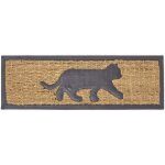 Homescapes - paillasson coco et caoutchouc motif chat, 75 x 25 cm