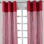 Homescapes paire de rideaux � ?illets rayures rouge 137 x 228 cm