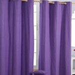 Homescapes - paire de rideaux � ?illets uni violet 100% coton 117 x 137 cm