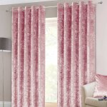 Homescapes - rideaux � ?illets en velours martel� �pais rose poudr�, 228 x 137cm