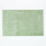 Homescapes tapis de bain uni 100% coton turc vert sauge