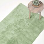 Homescapes - tapis union jack tuft� - uni - vert sauge 50 x 80 cm