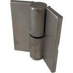 Homewell - paumelle gauche en acier inoxydable avec cache vis pour cabines sanitaires