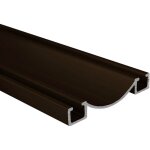 Homewell - rail bas aluminium pour placard coulissant - lg 3m (3000 x 53 x 9 mm, taupe brun)