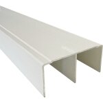 Homewell - rail haut aluminium pour placard coulissant - lg 2m (2000 x 85 x 40 mm, laqu blanc)