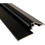 Seuil de porte pmr (norme handicap) aluminium avec joint et dcoupe d'angles (laqu noir, 930mm) homewell ...