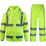 Homme 2 pi�ces combinaison de pluie imperm�able � capuche haute visibilit� vetement de travail homme ...