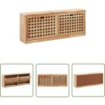 Hommoo - the living store banc de rangement de chaussures 94x20x38cm bois massif de noyer - meuble de ...