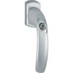 Hoppe - poign�e de fen�tre ny 0810svs / u10 alu. f9 / couleur acier 32mm fermant � cl� - 3286593