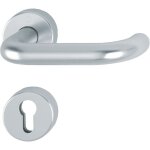 Hoppe - poign�e porte paris fs - 138 / 42h / 42hs alu. f1 d / d ts 45 - 65mm pz rd. din gauche / droite ...